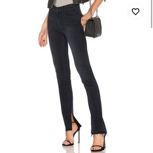 MOTHER The Rascal Slit Undone Hem Storm Clouds Super Dark Wash Jeans Denim Sz 29